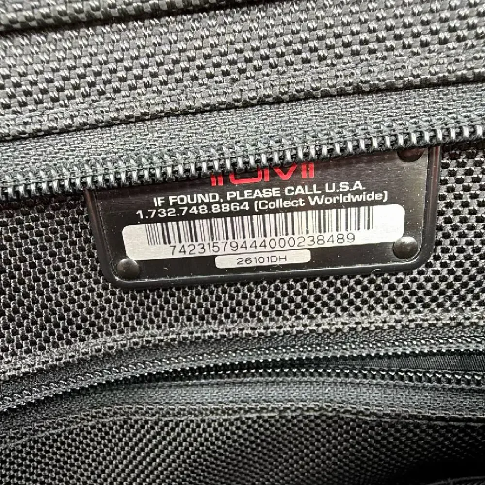 Tumi Alpha Expandable Organizer Black Ballistic Nylon Briefcase